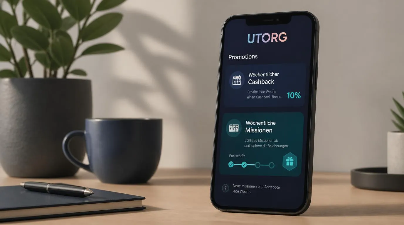 Smartphone mit Übersicht zu wöchentlichem Cashback und Missionen